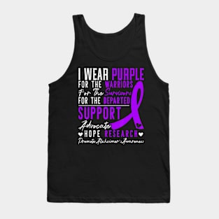 I Wear Purple Alzheimer's Awareness Dementia Disease Tank Top